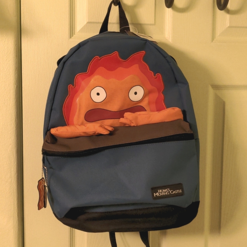 Studio Ghibli Howl's Moving Castle Calcifer Backpack NWT New With Tags
